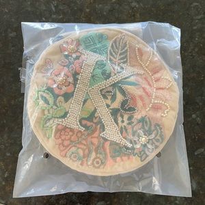 Anthropologie Monogram Crest Pouch